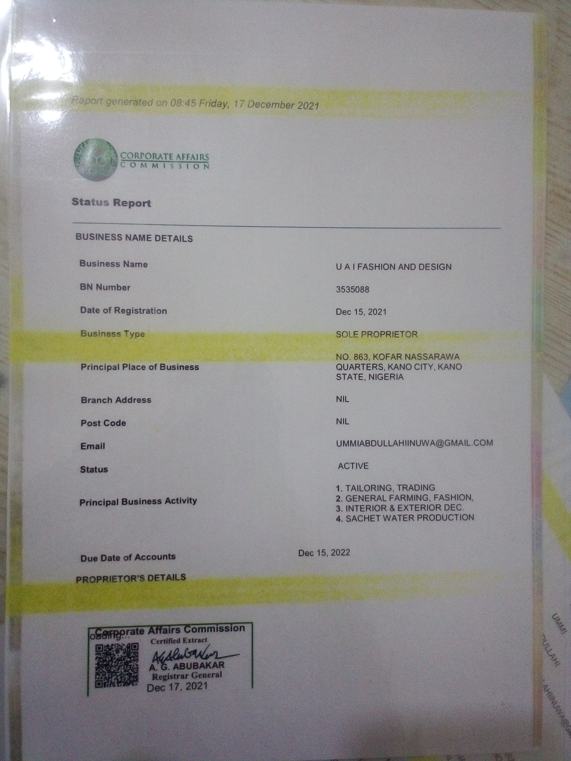 TIN Registration